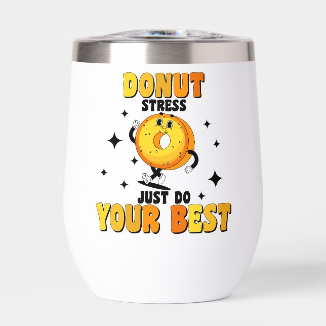 Funny Retro Doughnut motivational Quote (Front)