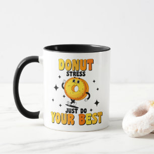 Funny Retro Doughnut motivational Quote Mug