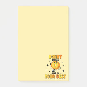Funny Retro Doughnut motivational Quote Post-it Notes