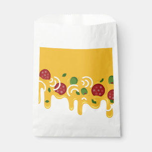 Funny Retro Dripping Pizza Cheese Keto Party Favour Bags