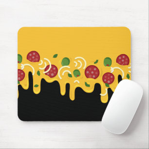 Funny Retro Dripping Pizza Cheese Keto Party Mouse Pad