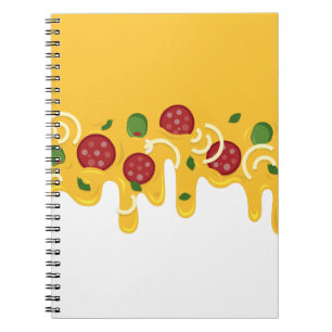 Funny Retro Dripping Pizza Cheese Keto Party Notebook