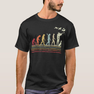 Funny Retro Evolution Duck Hunting Duck a woman ca T-Shirt