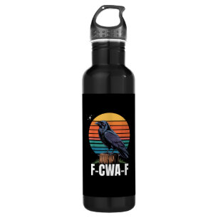 Funny Retro F-Caw-F Bird Crow Crow Bird  710 Ml Water Bottle