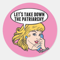 Funny Retro Feminist Pop Art Anti Patriarchy Pink