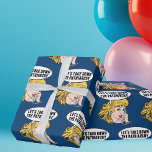 Funny Retro Feminist Pop Art Anti Patriarchy Wrapping Paper<br><div class="desc">Let's Take Down the Patriarchy gift. Cute retro pop art feminism design for a strong pro choice woman voting for female leadership in our country. Stand up for women's rights and female empowerment with this cool political humour cartoon that features a pretty blonde leader planning a women's march on a...</div>