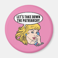 Funny Retro Feminist Pop Art Girl Pink Political