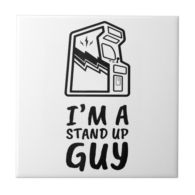 Funny Retro Gamer Arcade Old School 80's Video Gam Tile (Front)