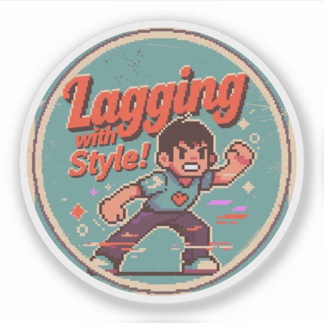 Funny Retro Gaming Design – Lagging with Style! (Front)