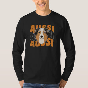 Funny Retro Groovy Aussi Dogs Australian Animals L T-Shirt