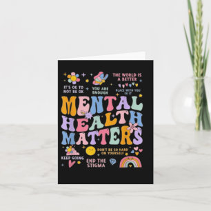 Funny Retro Groovy Colourful Mental Health S Aware Card