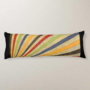 Funny Retro Grunge Rays + your idea Body Cushion