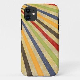 Funny Retro Grunge Rays + your idea Case-Mate iPhone Case