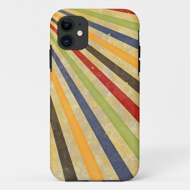 Funny Retro Grunge Rays + your idea Case-Mate iPhone Case (Back)