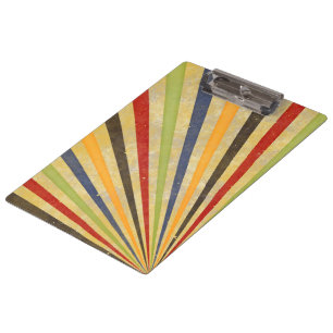 Funny Retro Grunge Rays + your idea Clipboard
