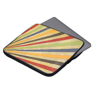 Funny Retro Grunge Rays + your idea Laptop Sleeve