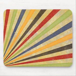 Funny Retro Grunge Rays + your idea Mouse Pad