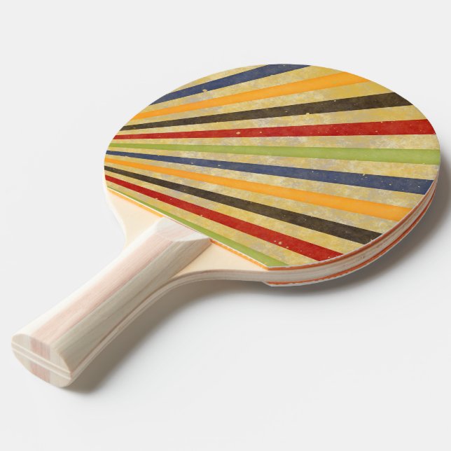 Funny Retro Grunge Rays + your idea Ping Pong Paddle (Front Angle)