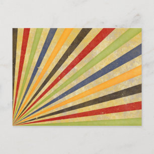Funny Retro Grunge Rays + your idea Postcard
