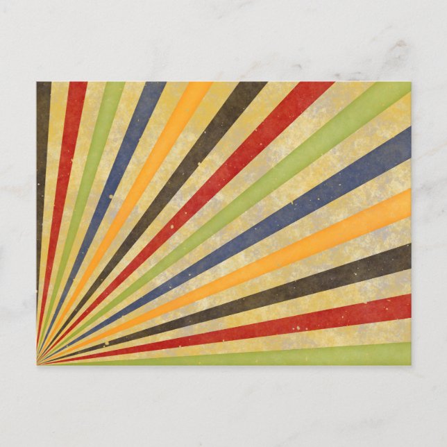 Funny Retro Grunge Rays + your idea Postcard (Front)