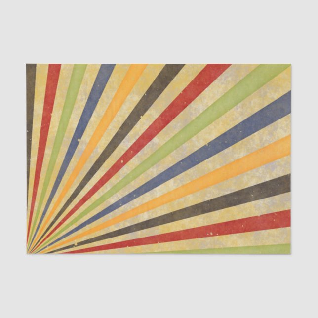 Funny Retro Grunge Rays + your idea Tissue Paper (Front)