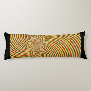 Funny Retro Grunge Swirl + your idea Body Cushion
