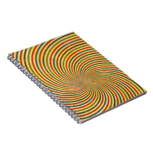 Funny Retro Grunge Swirl + your idea Spiral Notebook