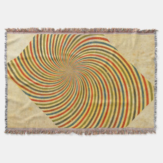 Funny Retro Grunge Swirl + your idea Throw Blanket