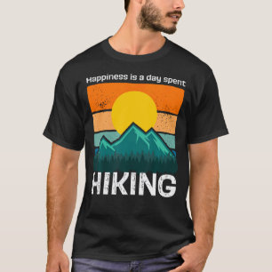 Funny Retro Happiness Is A Day Spent Hiking Trekki T-Shirt