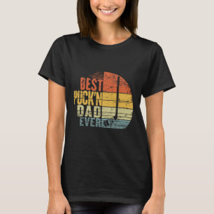 Funny Retro Hockey Dad - Best Puck'n Dad Ever Fath T-Shirt