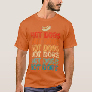 Funny Retro Hot Dog  T-Shirt