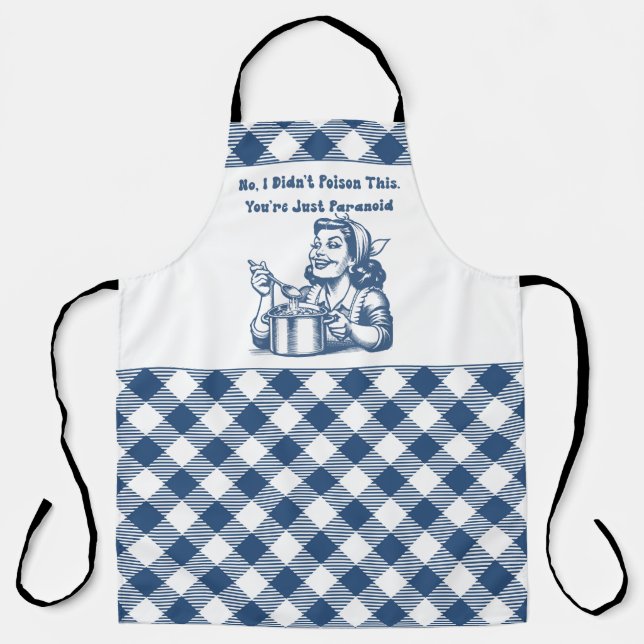 Funny Retro Housewife Apron Cooking Humour (Front)