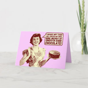 Funny Retro Housewife Birthday Card