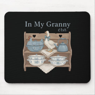 Funny Retro In My Granny Era Farmhouse Chicken Woo Mouse Pad