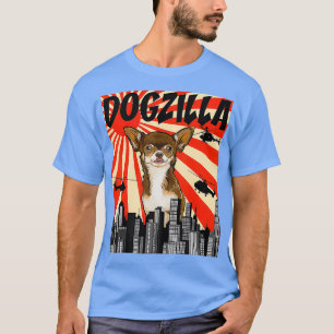 Funny Retro Japanese Dogzilla Brown Chihuahua  T-Shirt