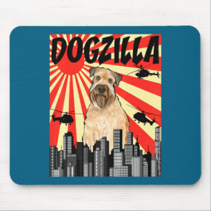 Funny Retro Japanese Dogzilla Soft Coated Wheaten  Mouse Pad