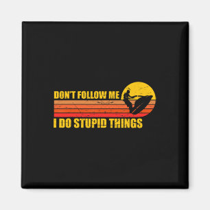 Funny Retro Jet Ski Jetski Jet Skier Vintage Magnet