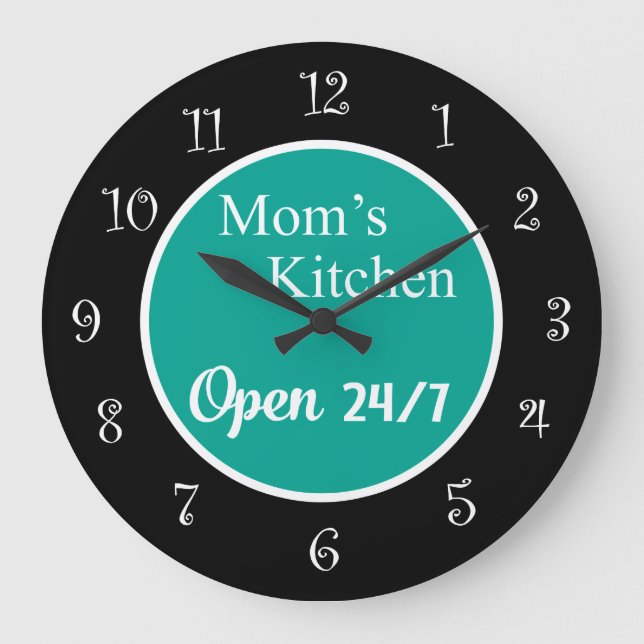 Funny Retro Kitchen Wall Clocks For Mom (Front)
