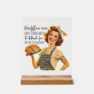 Funny retro lady word art  acrylic sign