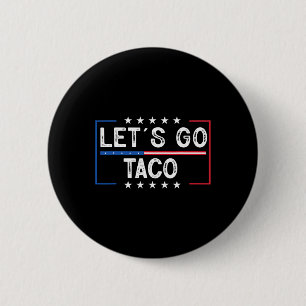 Funny Retro Let's Go Taco 6 Cm Round Badge