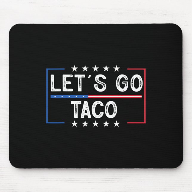 Funny Retro Let's Go Taco  Mouse Pad (Front)