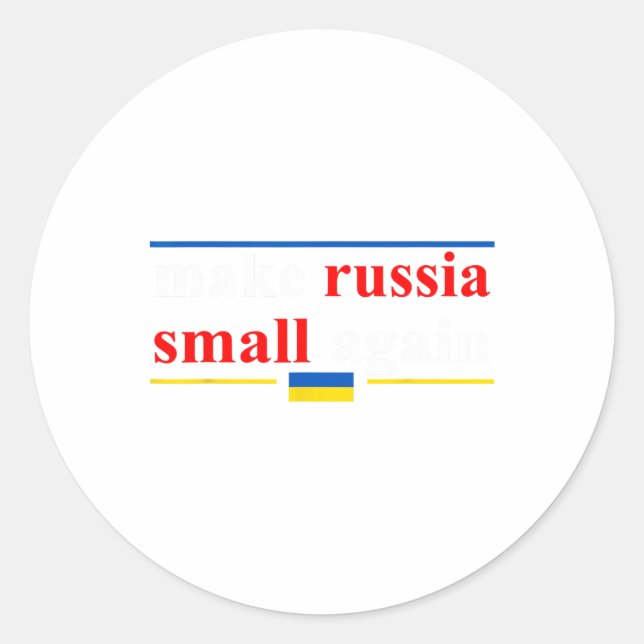 Funny Retro Make Russia Small Again  Classic Round Sticker (Front)