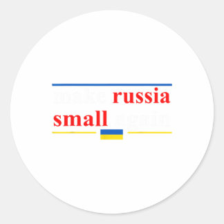 Funny Retro Make Russia Small Again  Classic Round Sticker
