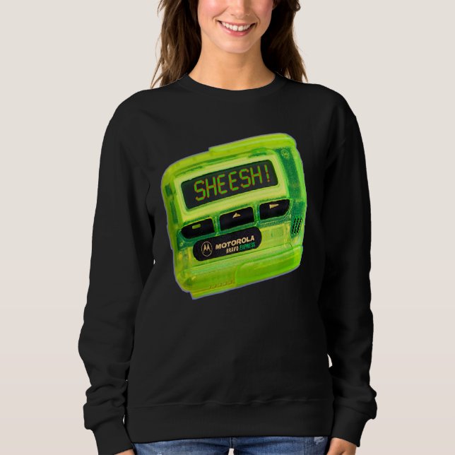 Funny Retro Meme Sheesh Sheeesh Viral Trending Mem Sweatshirt (Front)