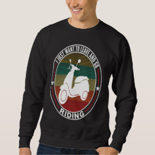 Funny Retro Moped Scooter Enthusiast Motorcycle Ri Sweatshirt