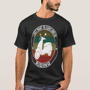 Funny Retro Moped Scooter Enthusiast Motorcycle Ri T-Shirt