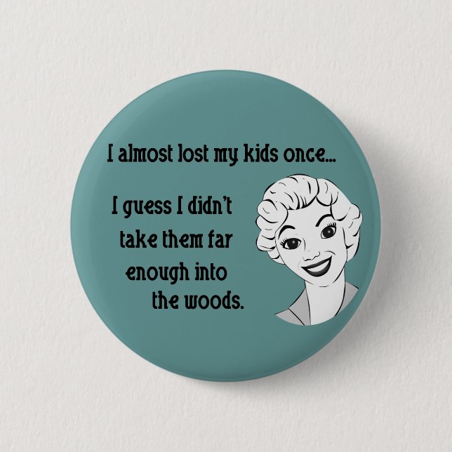 Funny Retro Mum Button (Front)