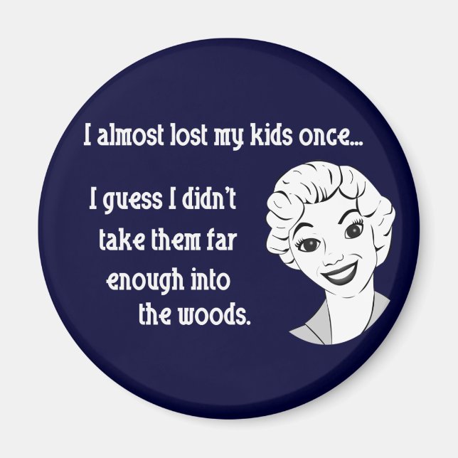 Funny Retro Mum Magnet (Front)