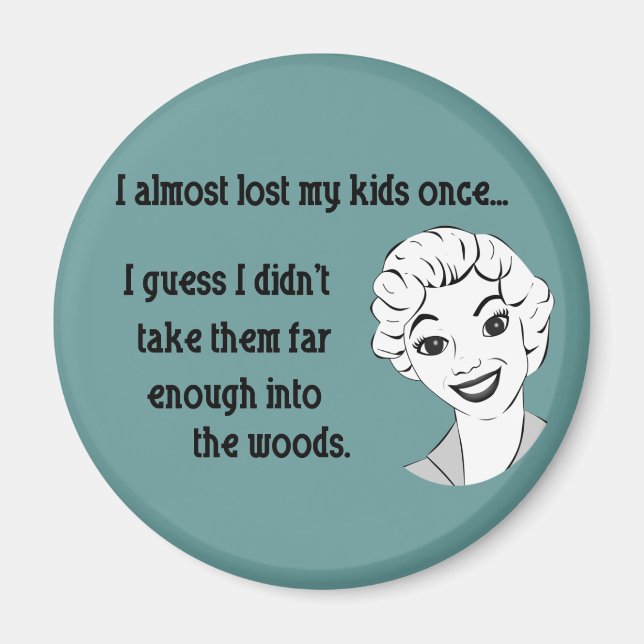 Funny Retro Mum Magnet (Front)