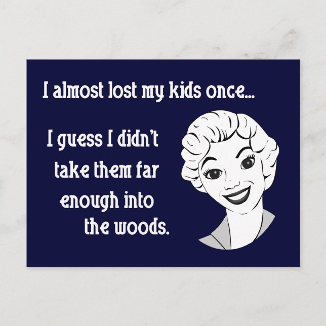 Funny Retro Mum Postcard (Front)